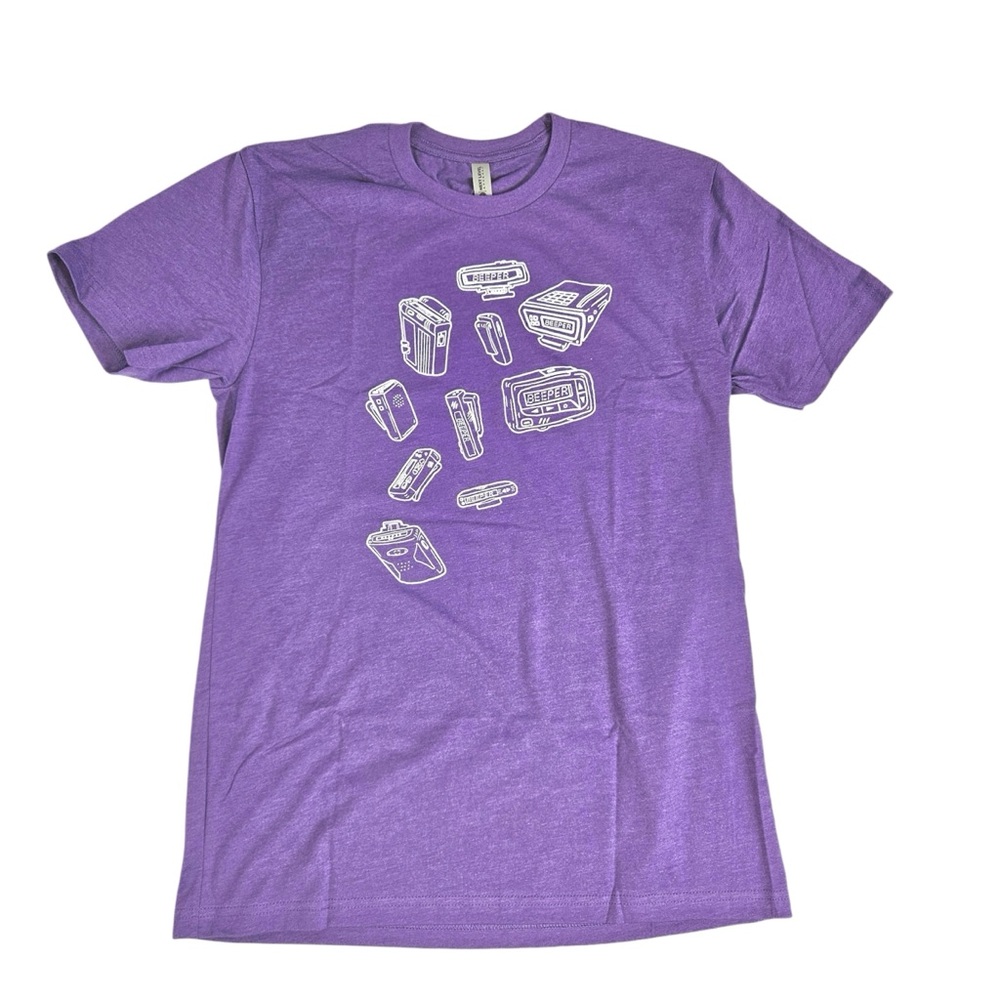 OG Beeper Pager Tee Purple T-Shirt Men’s M Medium Next Level Apparel